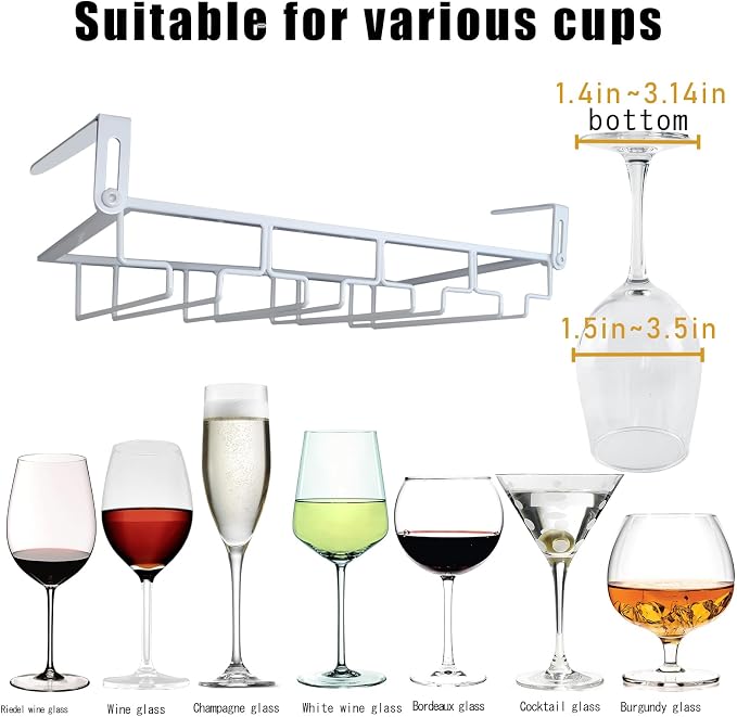 Adjustable Under Cabinet Stemware Holder - Image 3