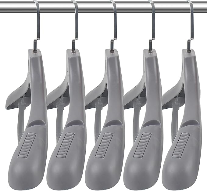 DEDU Suit Hangers for Men 10 Pack, Thick Plastic by DEDU