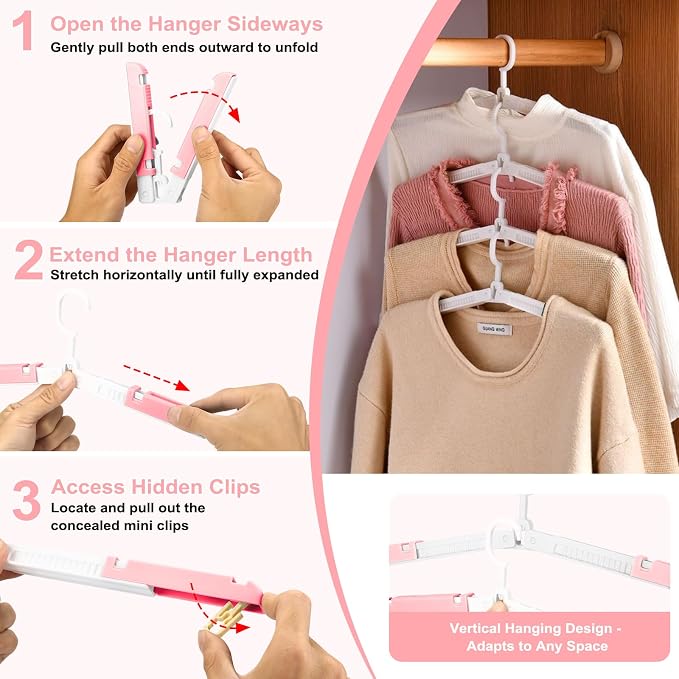 6 Pack Fodable Travel Hangers - Image 6