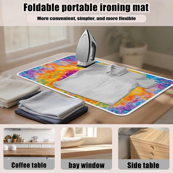 Ironing Mat Tie-dye Heart Shaped Pattern Portable Ironing Pad - Image 4
