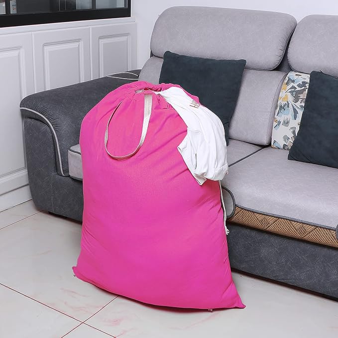 Heavy Duty Laundry Bag with Drawstring and Handle, Extra Large Travel Dirty - Image 7