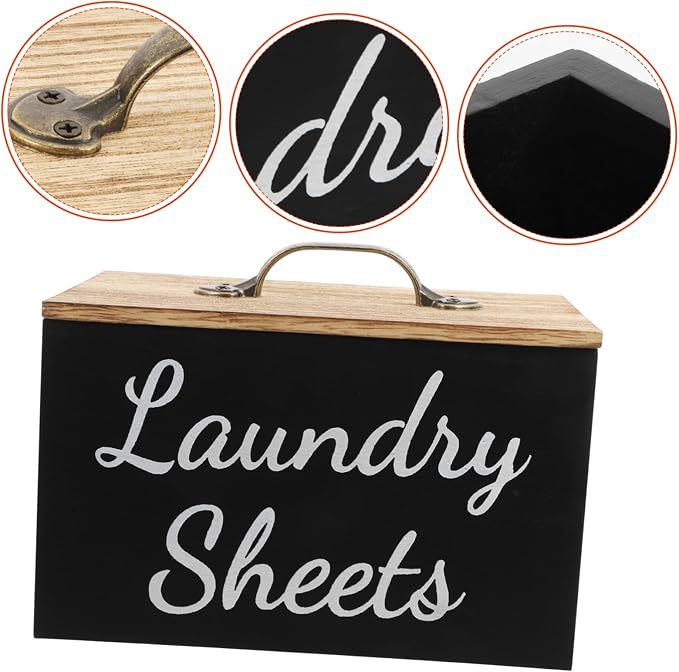 Wood Dryer Sheet Holder Laundry Container Scent Booster Dryer Sheet Storage - Image 7
