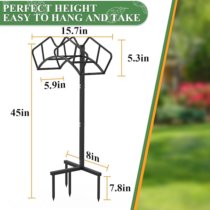 Super Stable Garden Hose Holder, Removable Water Hose Holders Stand Holds - Image 6