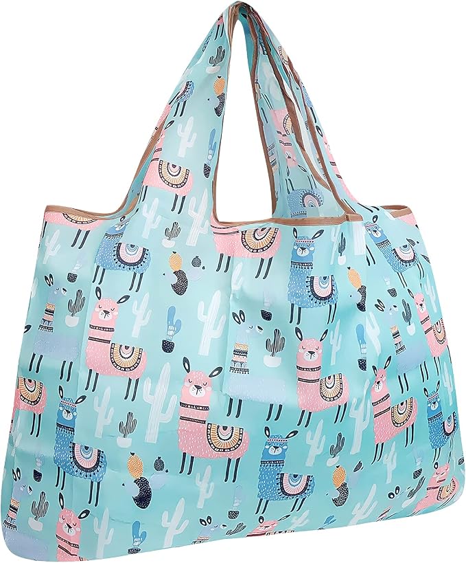 allydrew Large Foldable Tote Nylon Reusable Grocery Bag by allydrew