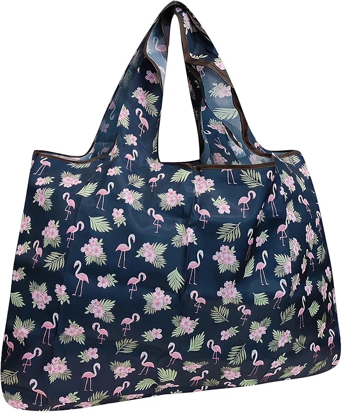 allydrew Large Foldable Tote Nylon Reusable Grocery Bag by allydrew