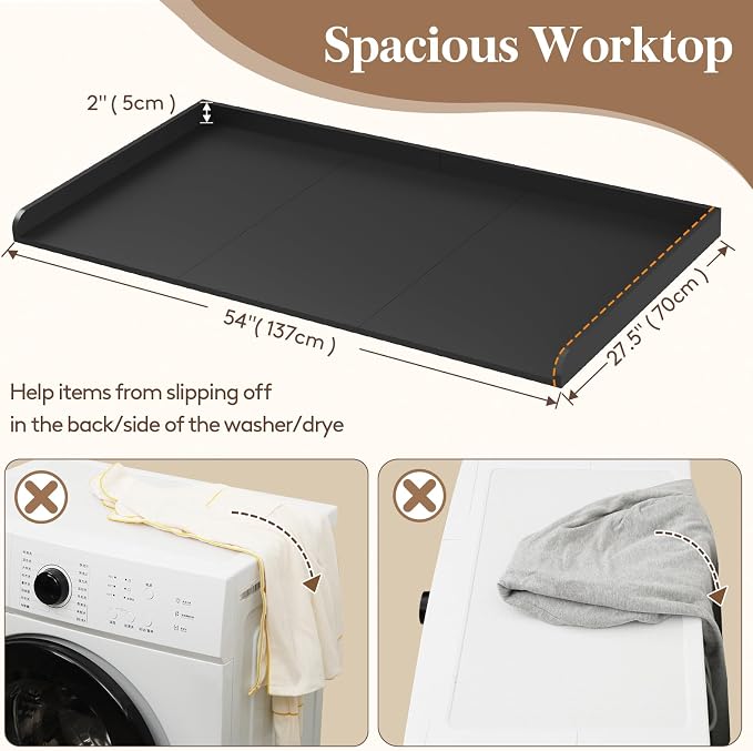 Lifewit Washer Dryer Countertop, Melamine Covers - Image 2