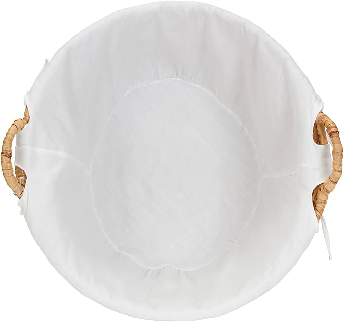 Household Essentials Round Wicker Laundry Basket - Image 7