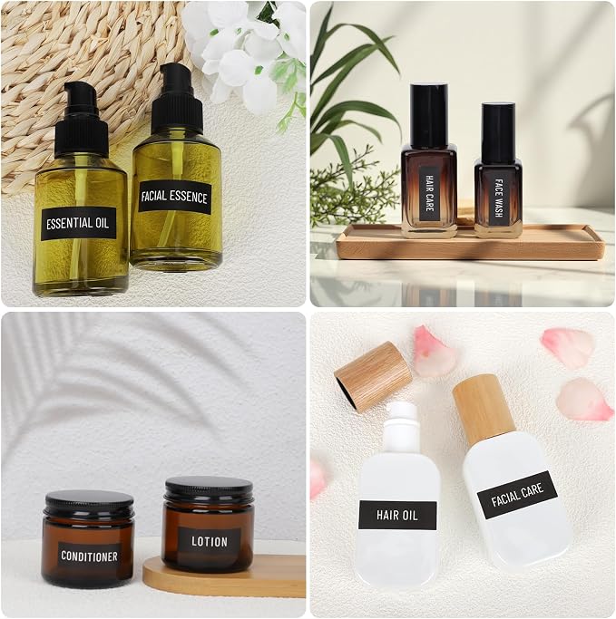 Segbeauty 84pcs Small Black Waterproof Labels - Image 4