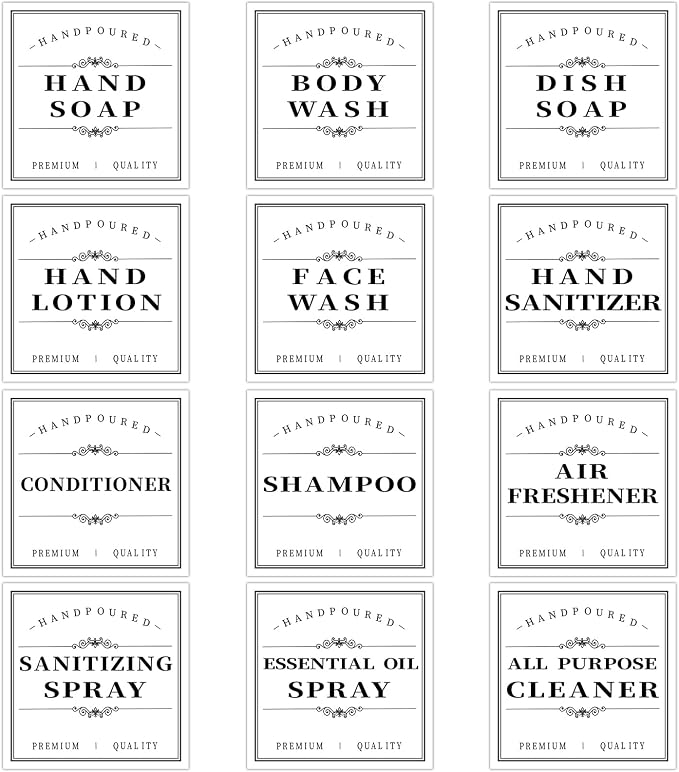 12Pcs Vintage White Soap Labels by UHEYHOME