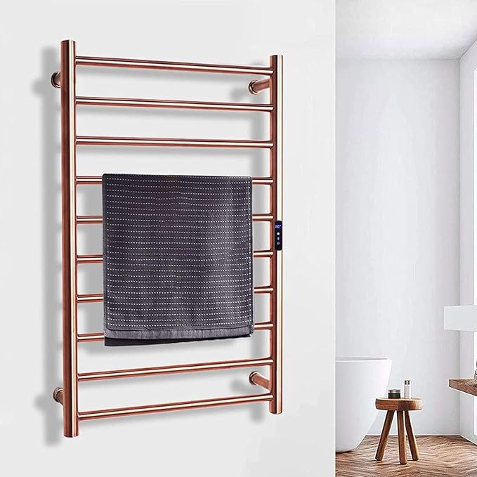 Luxury Towel Warmer Wall Mount Electric Plug-in/Hardwired Heated Towel Rack - Image 8