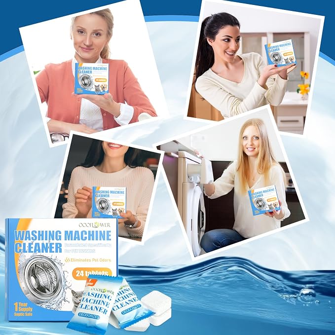 24PC Washing Machine Cleaner Tablets, Formulated - Image 6