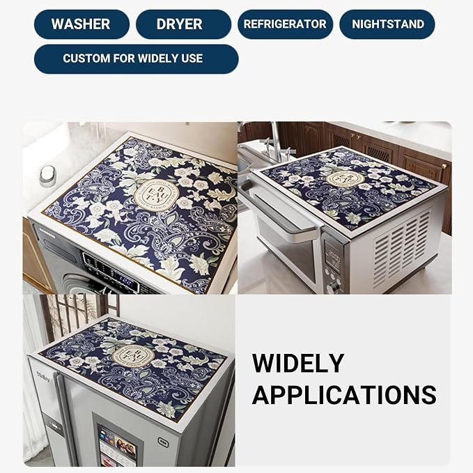 Floral Print Washing Machine Mat - Image 3