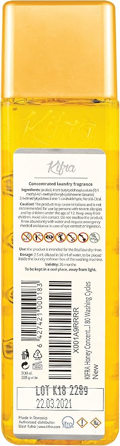 KIFRA HONEY Concentrated Laundry Fragrance 6.76 Fl Oz 200ml 80 Washing Cycles - Image 2