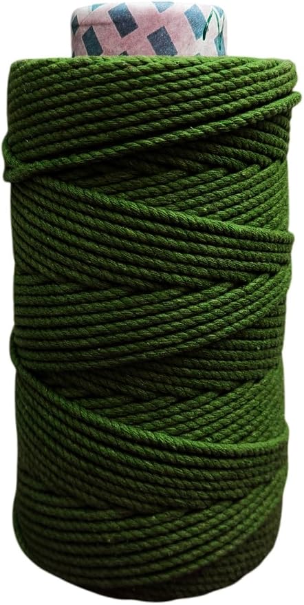 Maker's Craft Natural Macrame Cord 5mm X 109 Yards Twisted Dyed Colors by MakersCraft