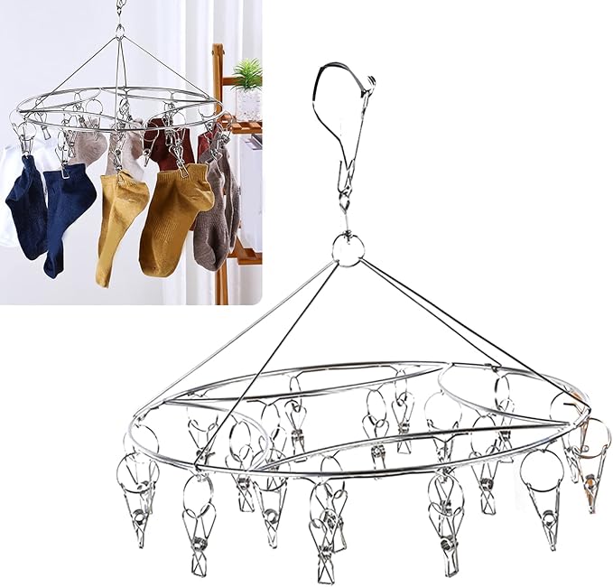 Clothes Drying Racks Clip Hangers, Clothes Drying Hanger Stainless Steel Multi - Image 2