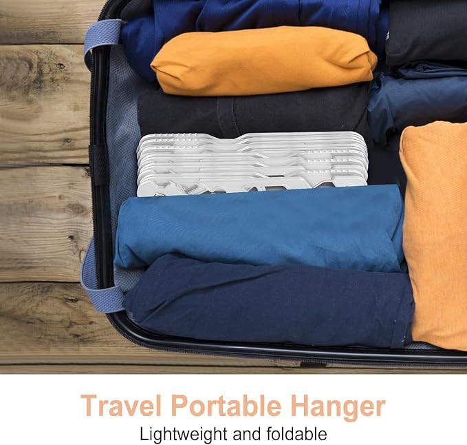 NICEDACK Premium Travel Hangers 3 Pack Portable Folding Clothes Hangers - Image 7