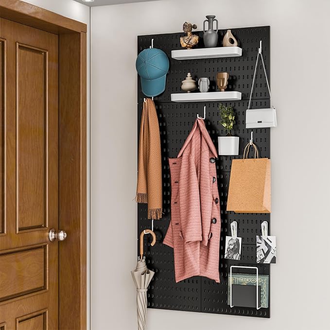 8-Pack 22"x44" Plastic Pegboard Panels Durable Modular Organizer Boards - Image 4