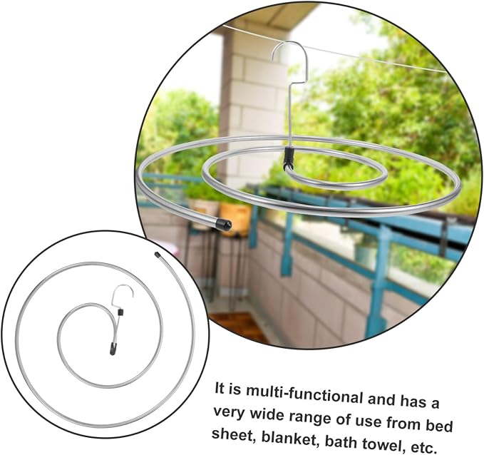 Cabilock 2Pcs Heavy-Duty Stainless Steel Rotatable Spiral Drying Rack - Image 5