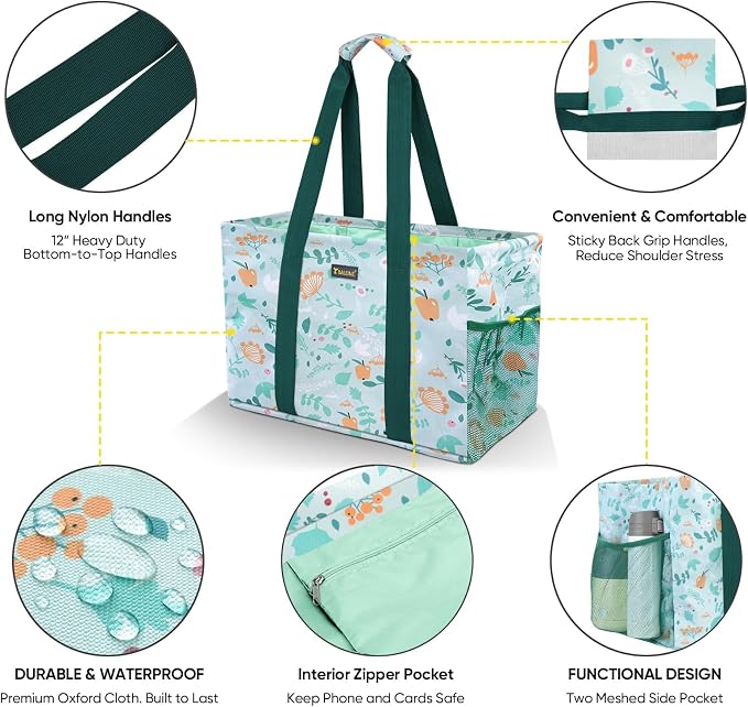BALEINE Soft 9 Gallon Extra Large Utility Tote, Foldable Reusable Storage Bag - Image 6