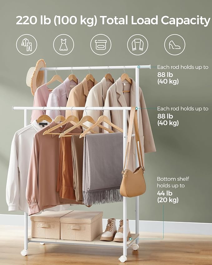 SONGMICS Double-Rod Clothes Rack - Image 3