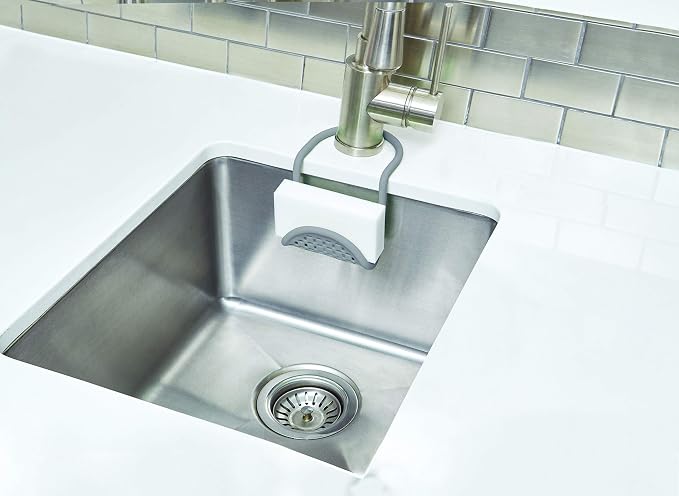 Umbra Sling Kitchen Sink Caddy Sponge Holder, Hangs Over Faucet or Divider - Image 2