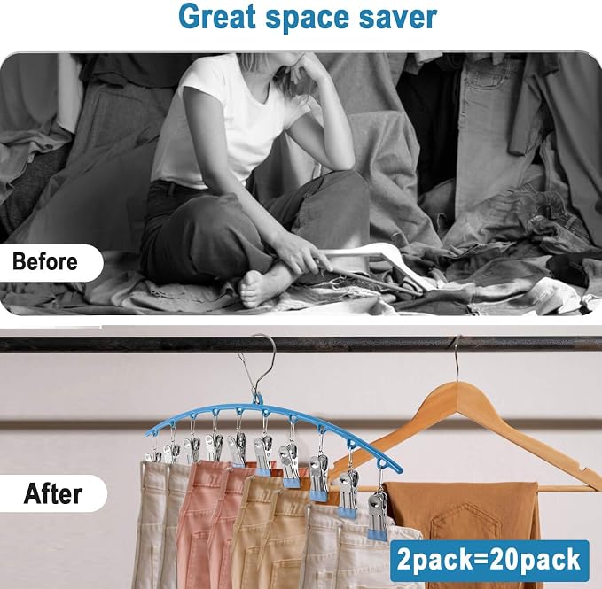 3Pack Legging Organizer for Closet, Upgrade Skirt Pants Hangers - Image 4