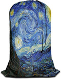 Swono Sturdy Laundry Basket Hamper, Starry Night Abstract Art Foldable Laundry by Swono