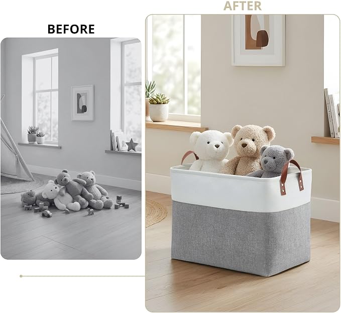 DECOMOMO Extra Large Storage Baskets, Fabric Storage Bins - Image 4