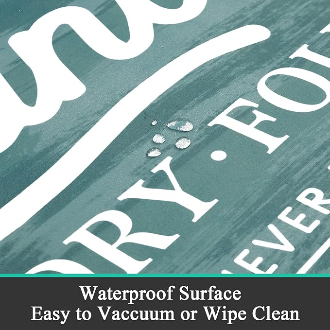 Pauwer Laundry Room Rug Runner 20"x48" Waterproof Rubber Laundry Mat Non Slip - Image 3