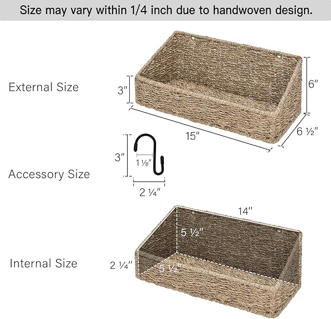 StorageWorks Woven Wall Baskets - Image 3