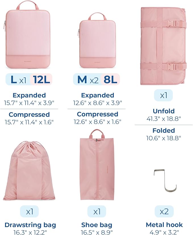 BAGSMART Hanging Compression Packing Cubes - Image 3