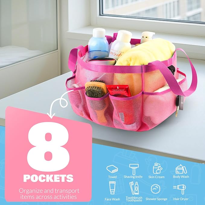 Mesh Shower Caddy Portable for College Dorm Room Essentials - Image 3