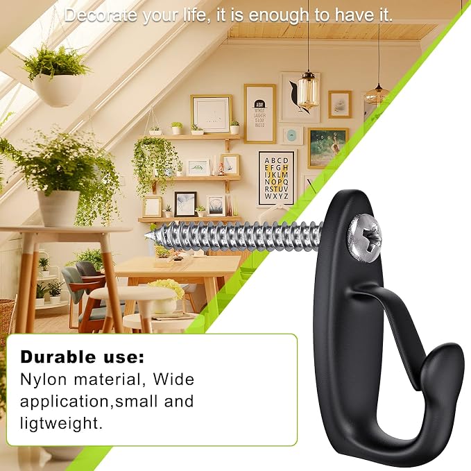 SELEWARE 30PCS Screw-in Hooks for Hanging Outdoor String Lights, Windproof - Image 7
