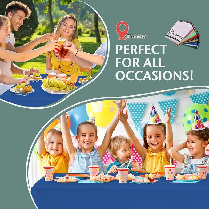 Disposable Plastic Tablecloth 54x108 Inch Rectangle - Image 7