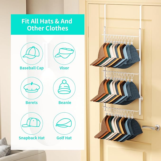 HapiRm Over Door Hat Rack - Image 2