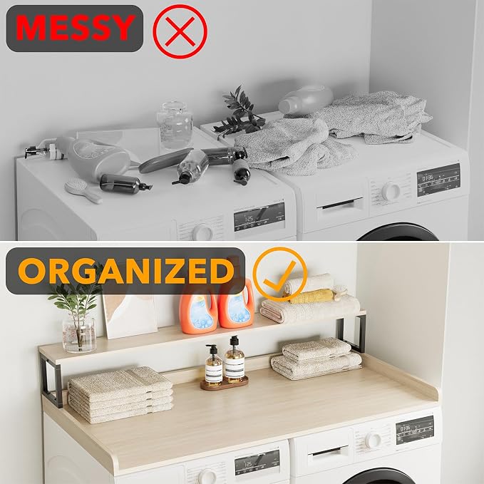 SpaceAid 2-Tier Washer Dryer Countertop, Laundry Topper - Image 3
