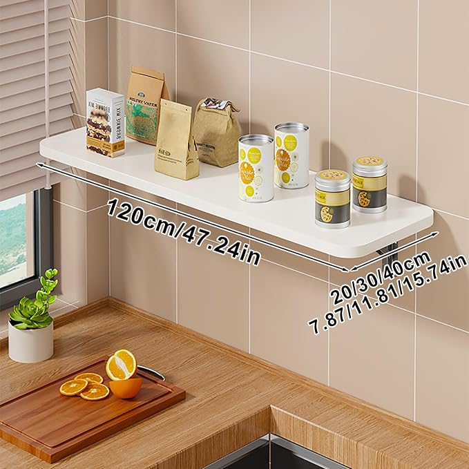 Wall Mounted Folding Table Desk Kitchen Dining Table Floating Foldable Table - Image 2