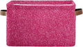 Pfrewn Christmas Winter Storage Basket Hot Pink Collapsible Rectangular Storage by Pfrewn