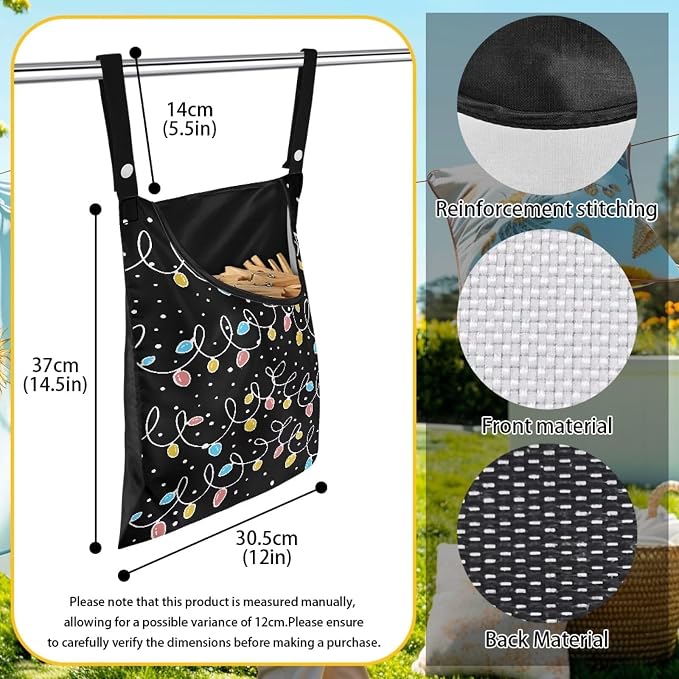 Christmas Lights Clothespin Bag Clip Large Capacity Storage Bag Machine - Image 6