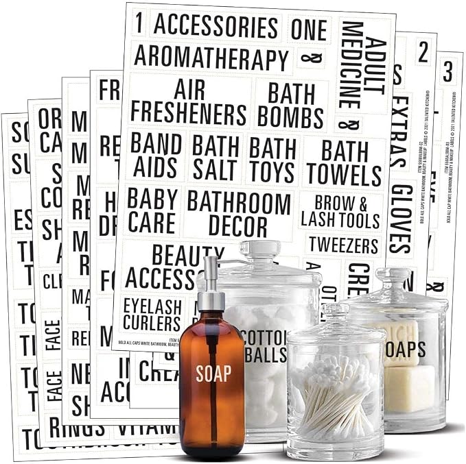 Talented Kitchen Bathroom Vinyl Labels by TalentedKitchen