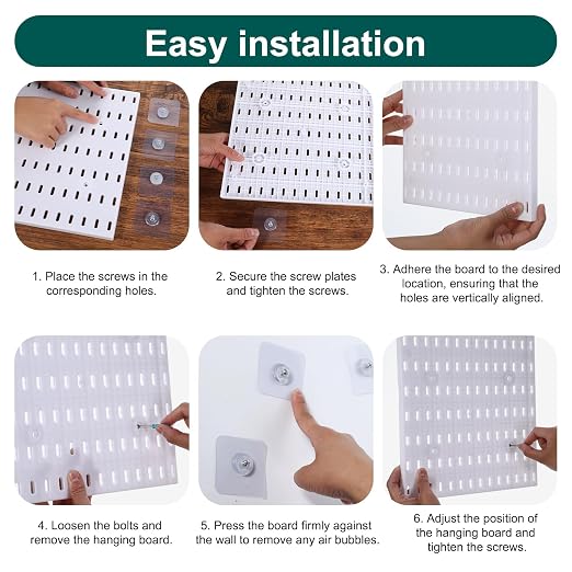 Wall Mount Peg Board Organizer 45pcs Kit, 4 Panels and 41 Accessories Pegboard - Image 3