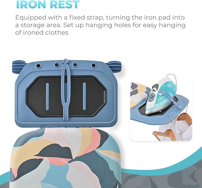 KINGBOARD Ironing Board, Metal Panel Foldable Iron Board - Image 3