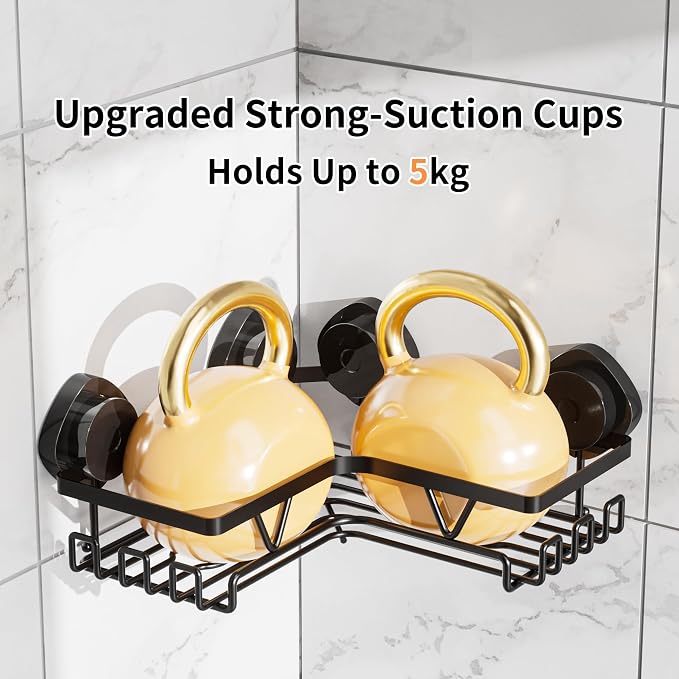 KEGII Corner Shower Caddy Suction Cup, Corner Shower Shelves - Image 5