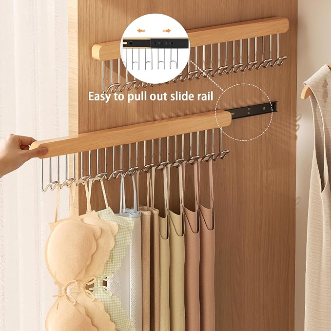 2 pack 16.2 inch valet rods for closets, extendable and pull-out wardrobe pole - Image 3