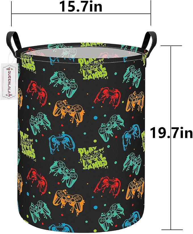 QUEENLALA Large Storage Basket, Laundry Hamper/Bathroom/Home Decor/Collapsible - Image 2