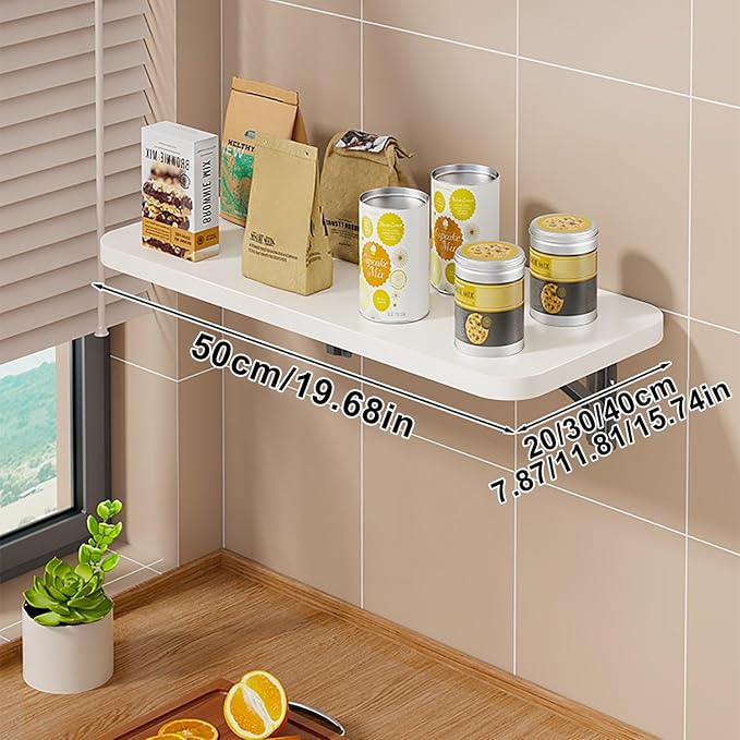 Wall Mounted Folding Table Desk Kitchen Dining Table Floating Foldable Table - Image 2