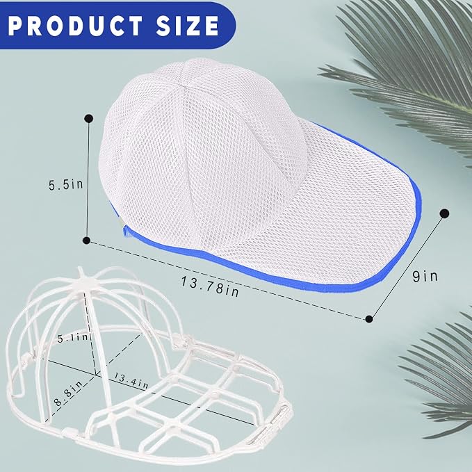4 Pack Hat Washer Cage for Washing Machine, Baseball Cap Washing Cage, Hat - Image 6