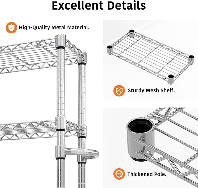 61-Inch Metal Storage Rack - Image 4