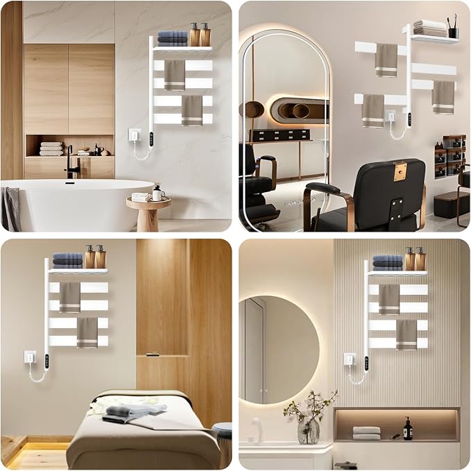 Swivel Heated Towel Rack Electric Towel Warmer - Image 8