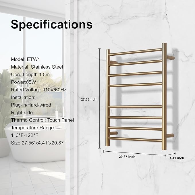 Electric Heated Towel Warmer - Image 2